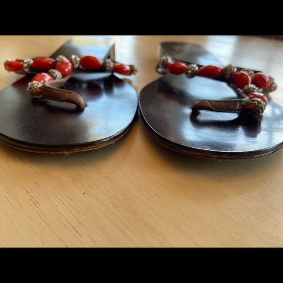 Pella Moda Leather Jeweled Sandals - Picture 3 of 7